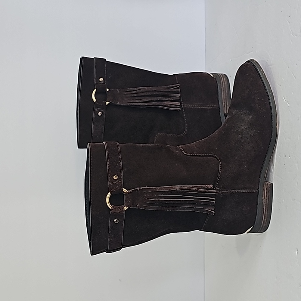 🍫💛 Chocolate Brown Leather suede boots from Michael Kors, sz 9 perfect for fall